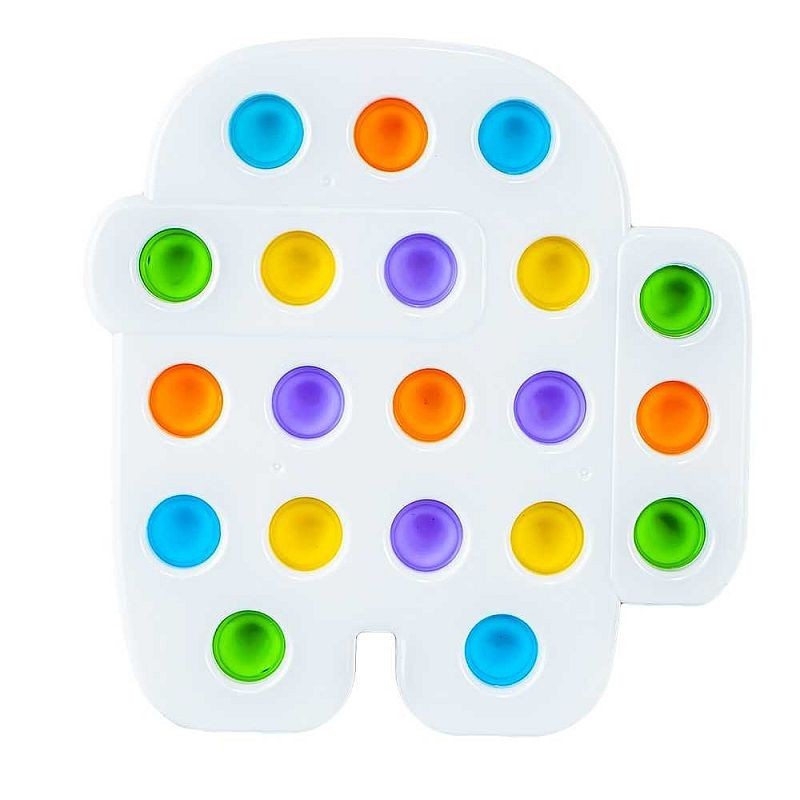 ProCart® POP IT Among Us stresszoldó játék, 20 sokszínű szilikon buborékok, 15,5x15 cm