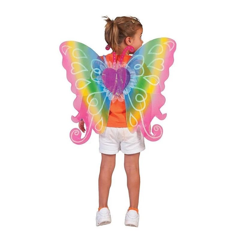 Funny Fashion pillangó szárnyak gyerekeknek, tematikus party jelmez, szivárvány