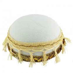 ProCart® Arab kalap fátyollal, flitterekkel díszítve, fehér, farsangi jelmez