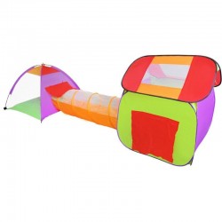 PROCART 3 az 1-ben gyerek játszótér,sátor összekötő alagúttal és összecsukható kockával, huzat mellékelve