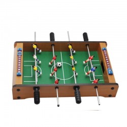 PROCART Football asztal 18 játékossal, fa, 2 labda, pontozó asztalok, 60,5 x 54,5 x 30,5 cm