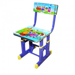Procart Gyermek íróasztal és szék, állítható magasságú, 3-10 éves, lekerekített sarkú, kék