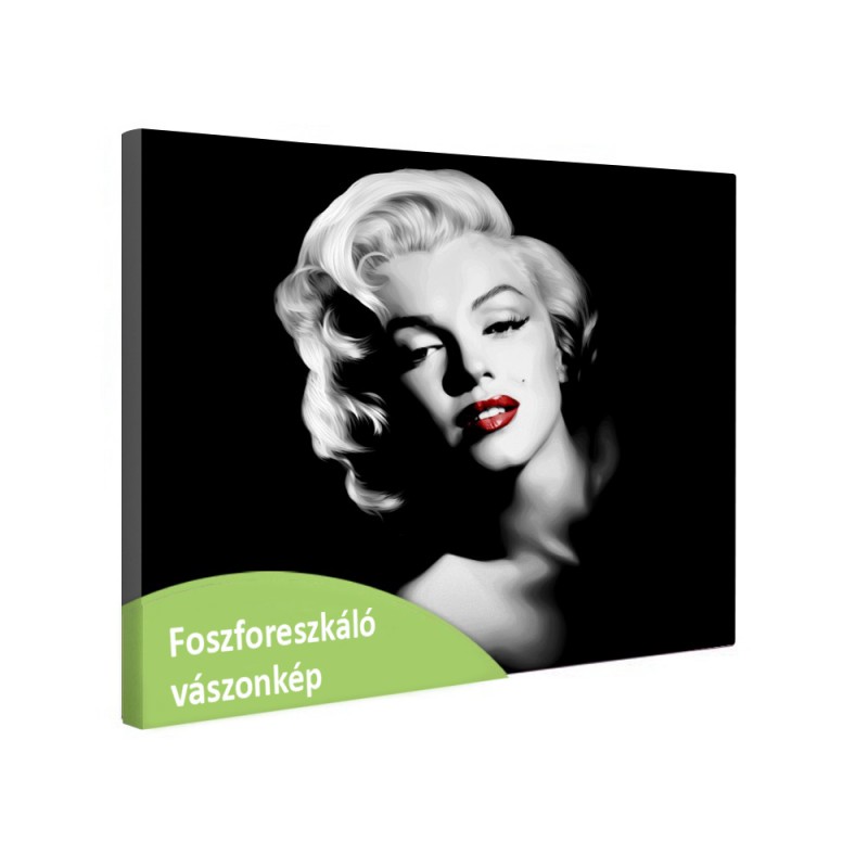 Foszforeszkáló vászonkép Marilyn Monroe, 60x40 cm
