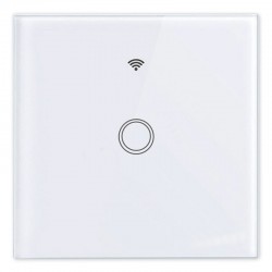 Smart touch egyszerű kapcsoló, Master led, WiFi, Android és iOS, LED kijelző, fehér