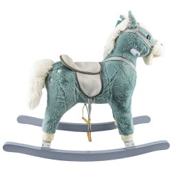 Hintaszék ló formájú, támasztó fogantyúk, 74x33x62 cm, zenei effektek