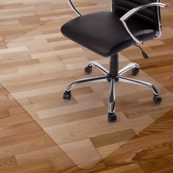 Padlóvédő szőnyeg irodai székhez, 120x90 cm, átlátszó PVC, 0,5 mm vastagsággal