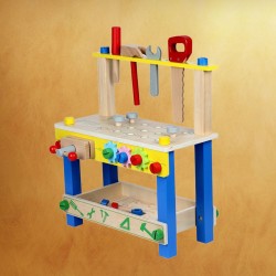 Procart Gyermekműhely munkaasztallal, 40 darab, 41x36x16 cm, fa