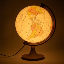 Procart Világító földrajzi földgömb, 32 cm-es, politikai térkép, időzóna