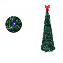 Karácsonyi műfenyő égővel, pop-up típusú, magasság 150 cm, zöld