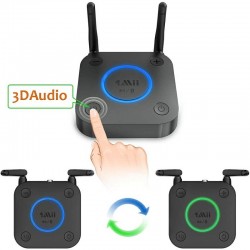 Bluetooth 5.0 audio vevő, Hi-Fi 3D Surround, nagy hatótávolságú, AUX 3,5 mm, aptX HD és aptX-LL