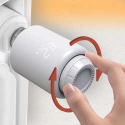 Zigbee Intelligens termosztát radiátorokhoz, programozható, Google Assistant hangvezérlés, Alexa