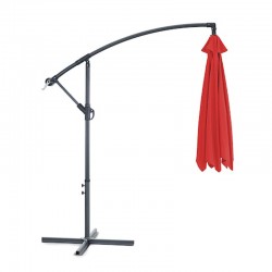 Procart Kerti napernyő, átmérő 300 cm, állítható szög, acélszerkezet, vízálló, piros színű