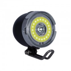 LED kerékpár fényszóró, vízálló, 2 világítási mód, 10 x 8 x 7 cm, ezüst fekete