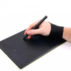 Grafikus tablet kesztyű, két ujj, antisztatikus szigetelés, univerzális