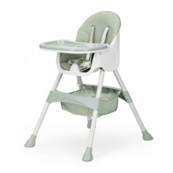 Baba etető szék, 2 az 1-ben modell, biztonsági övekkel, tálcával, 92x77x62 cm, zöld