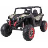 Masinuta electrica Buggy SuperStar 4x4, 4 motoare, 2 locuri, roti spuma EVA, Bluetooth, Army