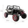 Masinuta electrica Buggy SuperStar 4x4, 4 motoare, 2 locuri, roti spuma EVA, Bluetooth, Army