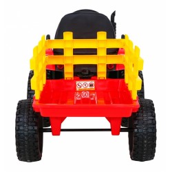 Tractor electric cu remorca BLOW, 2x25W, 12V7Ah, 3 viteze, roti EVA, 2 viteze, muzica MP3, USB, scaun piele