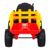 Tractor electric cu remorca BLOW, 2x25W, 12V7Ah, 3 viteze, roti EVA, 2 viteze, muzica MP3, USB, scaun piele