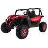 Masinuta electrica Buggy SuperStar 4x4, 4 motoare, roti spuma EVA, 2 locuri,  Panou tactil MP4, Bluetooth, rosu