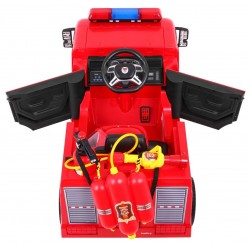 Masinuta electrica FIRE RESCUE, 12V, roti plastic, telecomanda, melodii, AUX, USB, 3 viteze, 107x59x44cm