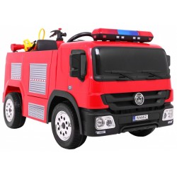 Masinuta electrica FIRE RESCUE, 12V, roti plastic, telecomanda, melodii, AUX, USB, 3 viteze, 107x59x44cm