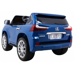 Masinuta electrica Lexus, 2 locuri, 4 motoare, Bluetooth, Albastru