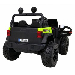 ATV electric Master Of Terain, off road, 12V, 2 scaune, roti spuma EVA, lumini, USB, volan cu butoane sonore, 122x80x85cm