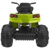 ATV electric copii, 2 motoare, roti spuma EVA, verde