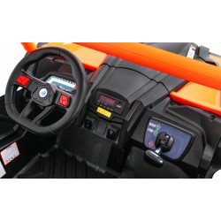 Masinuta electrica Buggy UTV-MX, roti spuma EVA, 2 locuri, portocaliu/negru