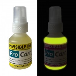 Procart Láthatatlan UV sárga tinta rögzítéshez és jelöléshez, univerzális, 50 ml-es flakonban