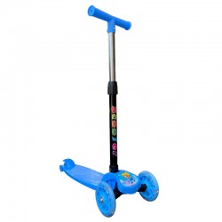 Procart Gyermek roller, összecsukható, 3 egyensúlyi kerék, állítható magasság, többszínű LED-es kerék