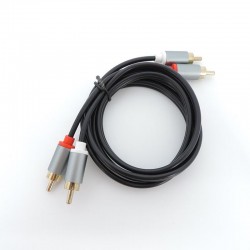 Procart Audiokábel, 4 csatlakozó, 2 RCA a 2 RCA csatlakozóra, hossza 1 m