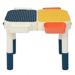 Procart Multifunkcionális asztal gyerekeknek, két felülettel, amely kompatibilis a különféle építőkockákkal, összecsukható