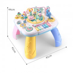 Procart Tevékenységasztal kisbabáknak, hangok, mozgatható elemek, különböző tartozékok, többszínű