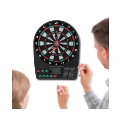 Procart Mini Darts játék elektronikus kijelzővel, 2-8 játékos, 3 nyíl, hanghatások, 18x3x26 cm