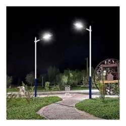 Procart Napelemes utcai lámpa 100W, mozgásérzékelő, hideg fehér fény 6500K, 3 világítási mód, távvezérlés, alumínium