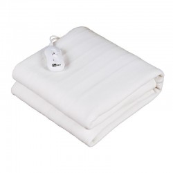 Procart Elektromos takaró 150x80 cm, 60W, 3 fűtési fokozat, levehető távirányító, fehér színű