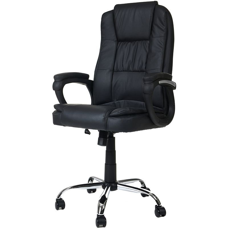 Procart Ergonómikus vezetői szék, maximális terhelés 120 kg, állítható magasságú, fekete öko-bőr