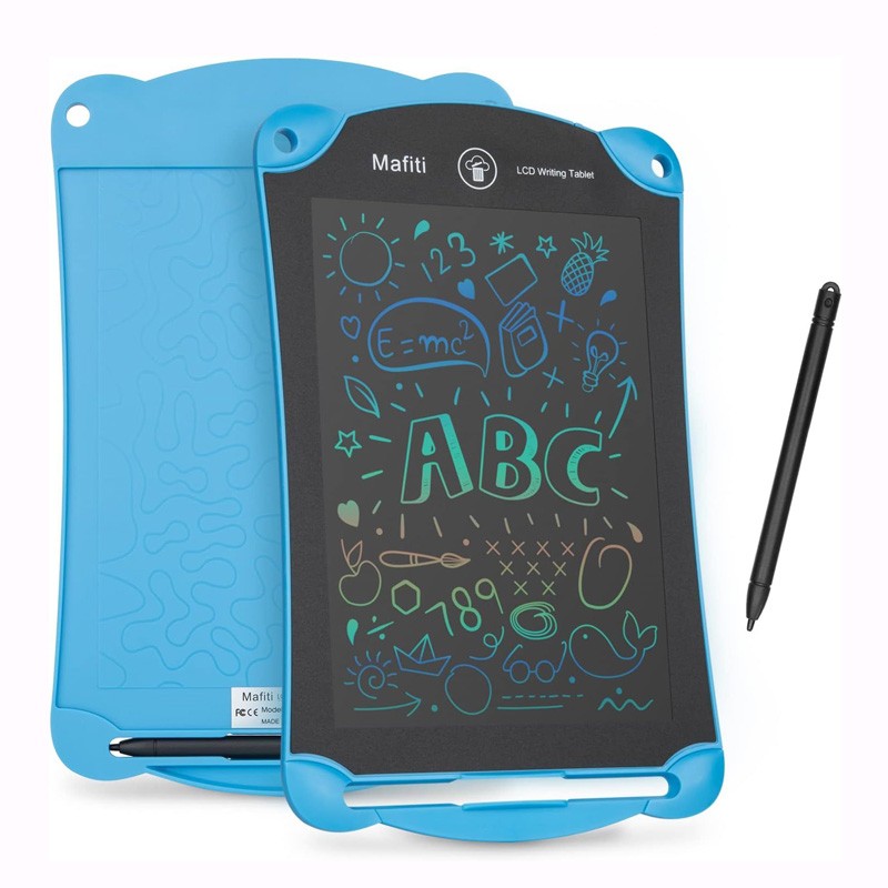 Grafikus tábla rajzoláshoz, újraírható, stylus tollal, 8.5 hüvelykes képernyő, kék színű
