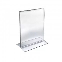 Átlátszó keret, T-alakú, 15 x 21 cm, plexiüveg