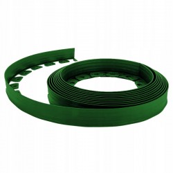 Procart Kerti gyepszeparátor, magasság 5 cm, hossza 10 m, 20 tűs rögzítővel, zöld színű.