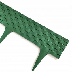 Procart Dekoratív kerítés, rattan megjelenés, könnyű szerelhetőség, 20x82 cm, zöld