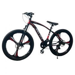 Mountain Bike 26 hüvelykes kerékpár, Shimano 21 sebességes, acél váz, piros