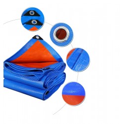 Procart Vízálló ponyva, 160g/m2, UV kezelt, 4x6m, polipropilén, narancssárga, kék
