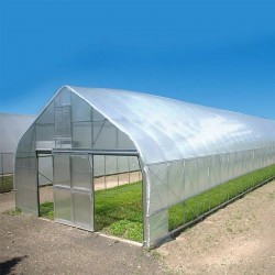 Védőfólia üvegházakhoz vagy melegházakhoz, 150 mikron, szélesség 12 m, hossz 1 m, UV-ellenállás, polietilén, 1,9 kg-os tekercs