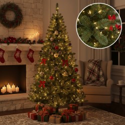 Karácsonyi műfenyő természetes zöld, prémium minőség, 180 cm