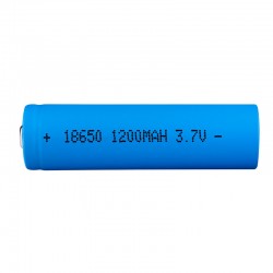 Li-Ion 18650 akkumulátor, 1200 mAh kapacitás, 3.7V, kék