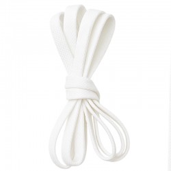 Fehér foszforeszkáló cipőfűzők sportcipőkhöz, zölden világítanak, 1.25 x 1 cm, textil