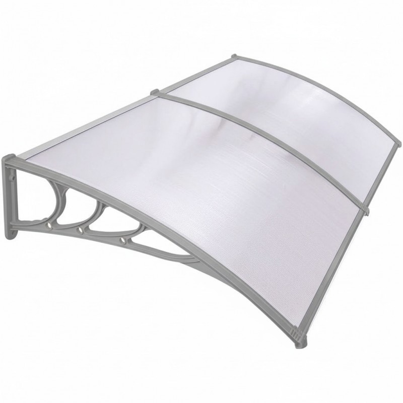 scaun fix birou Procart fix ajtó előtető, átlátszó polikarbonát, 100x200 cm, szürke keretben